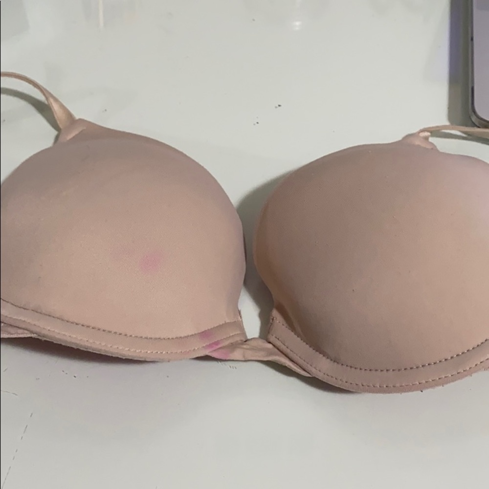 PINK tan push up bra